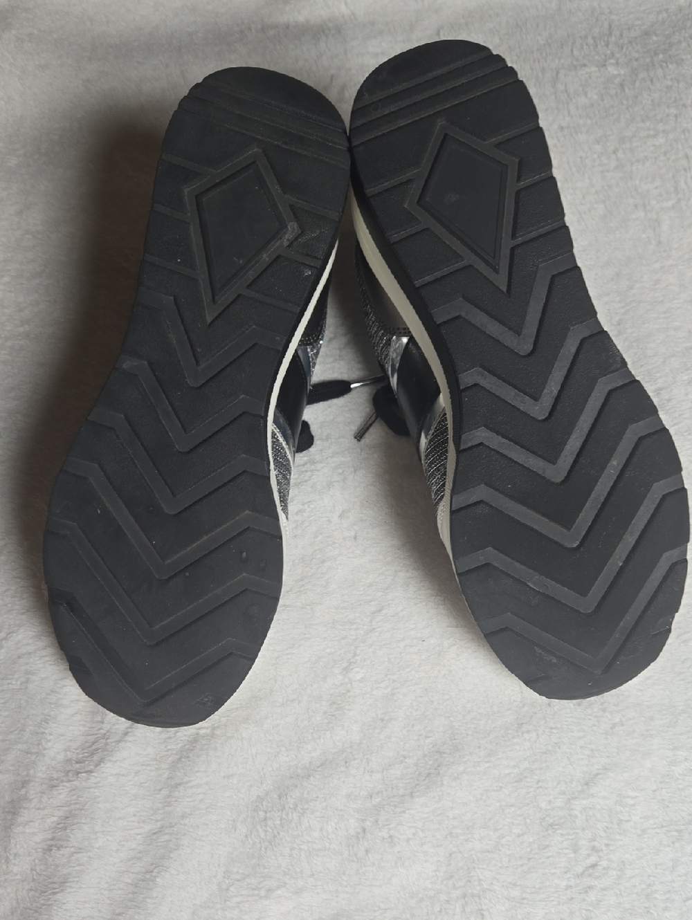 Michael Kors Black White & Silver Wedge Logo Sneaker - Picture 11 of 11